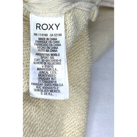 Buckle Roxy Counting Stars Sweatshirt Size L Metro Heather Cream Soft Comfy Cute - Picture 10 of 15